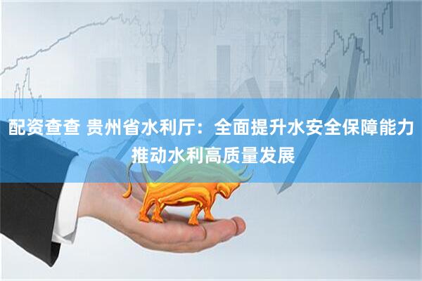 配资查查 贵州省水利厅：全面提升水安全保障能力 推动水利高质量发展